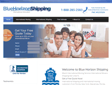 Tablet Screenshot of bluehorizonshipping.com